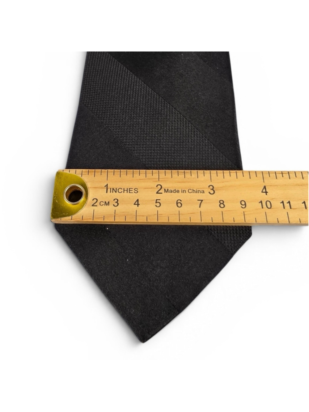 IKE Behar New York Black Striped Silk Tie Textured Designer Necktie - Picture 8 of 8